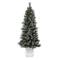 4.5ft. Pre-Lit Frosted Ithica Pine Artificial Potted Christmas Tree, Soft White C3 LED Lights